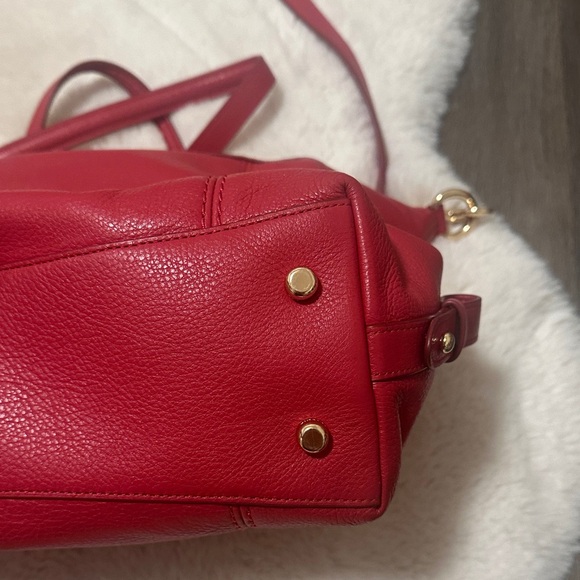 Coach Red Leather Shoulder Bag - Picture 3 of 6
